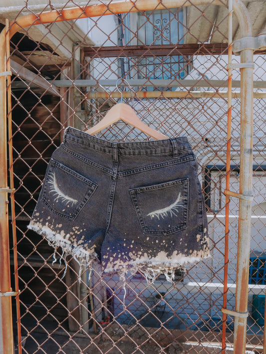 Hand Bleached 👁️EYE Shorts