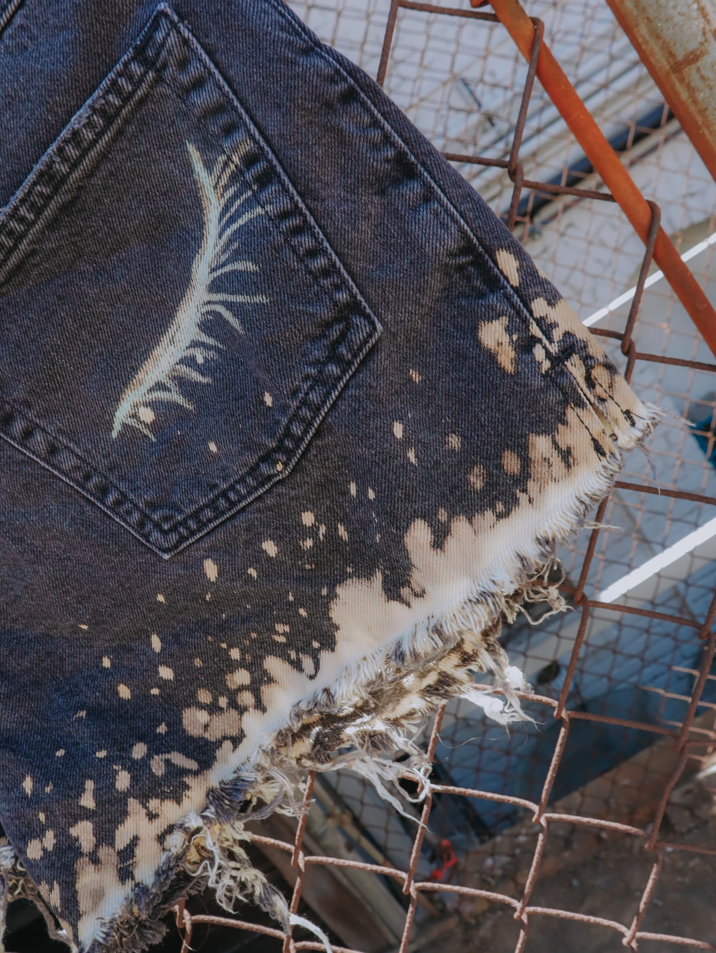 Hand Bleached 👁️EYE Shorts