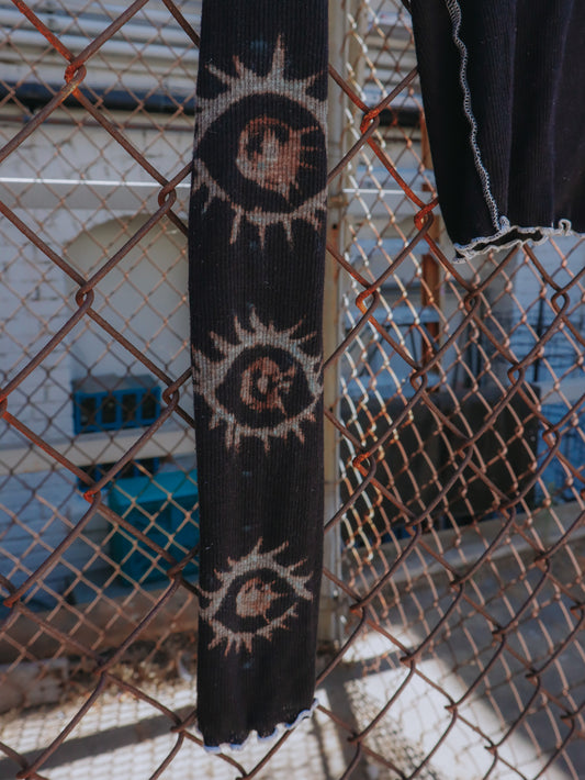 Hand Bleached 👁️EYE Long Sleeve Top