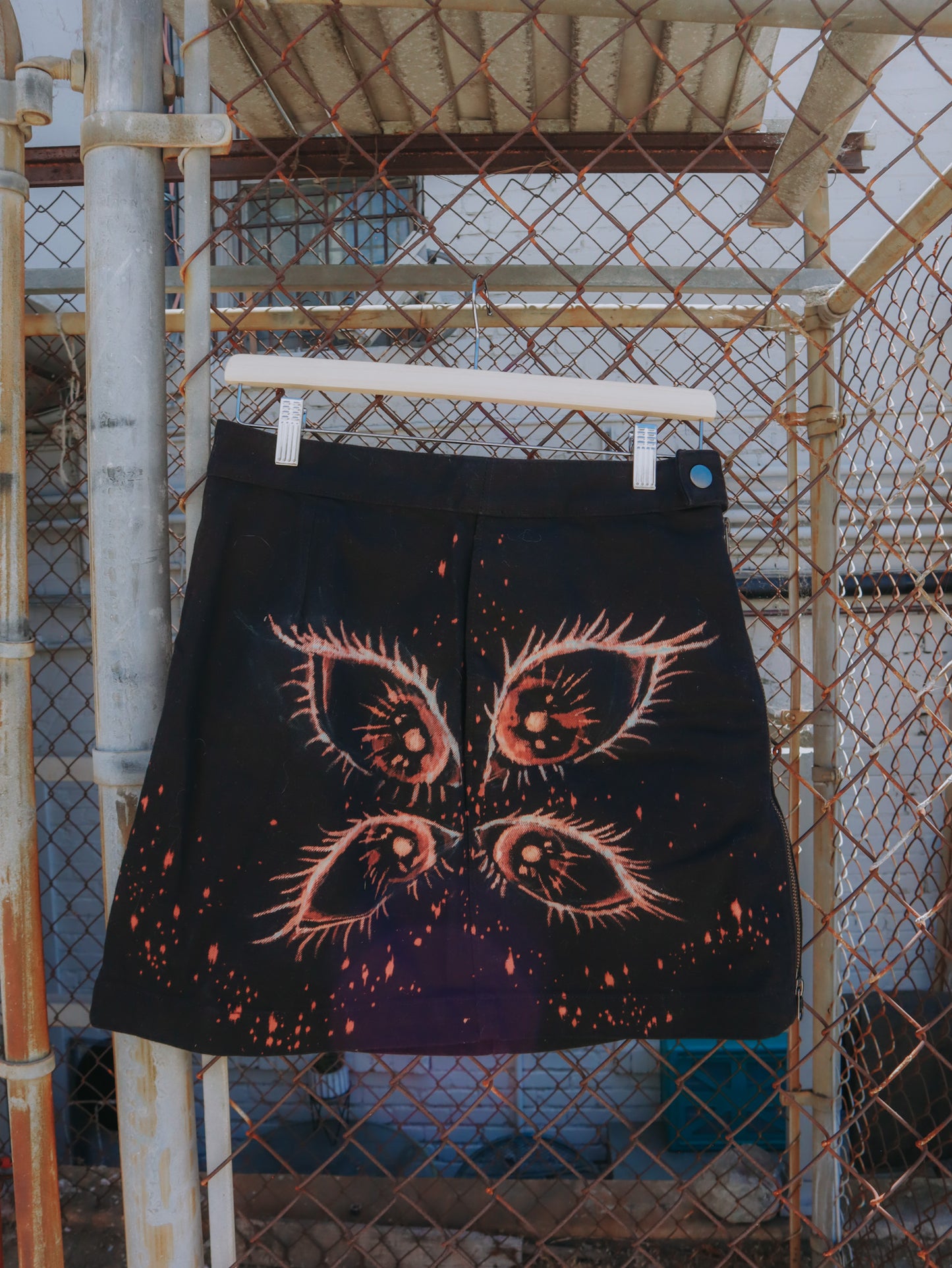 Hand Bleached 👁️EYE Skirt