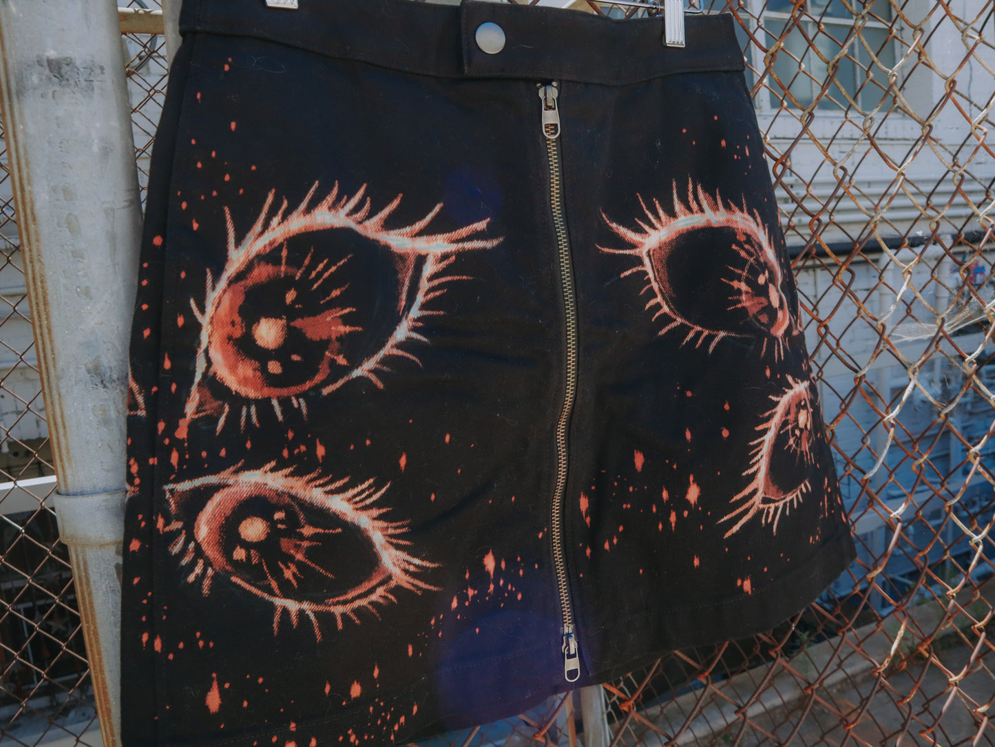 Hand Bleached 👁️EYE Skirt