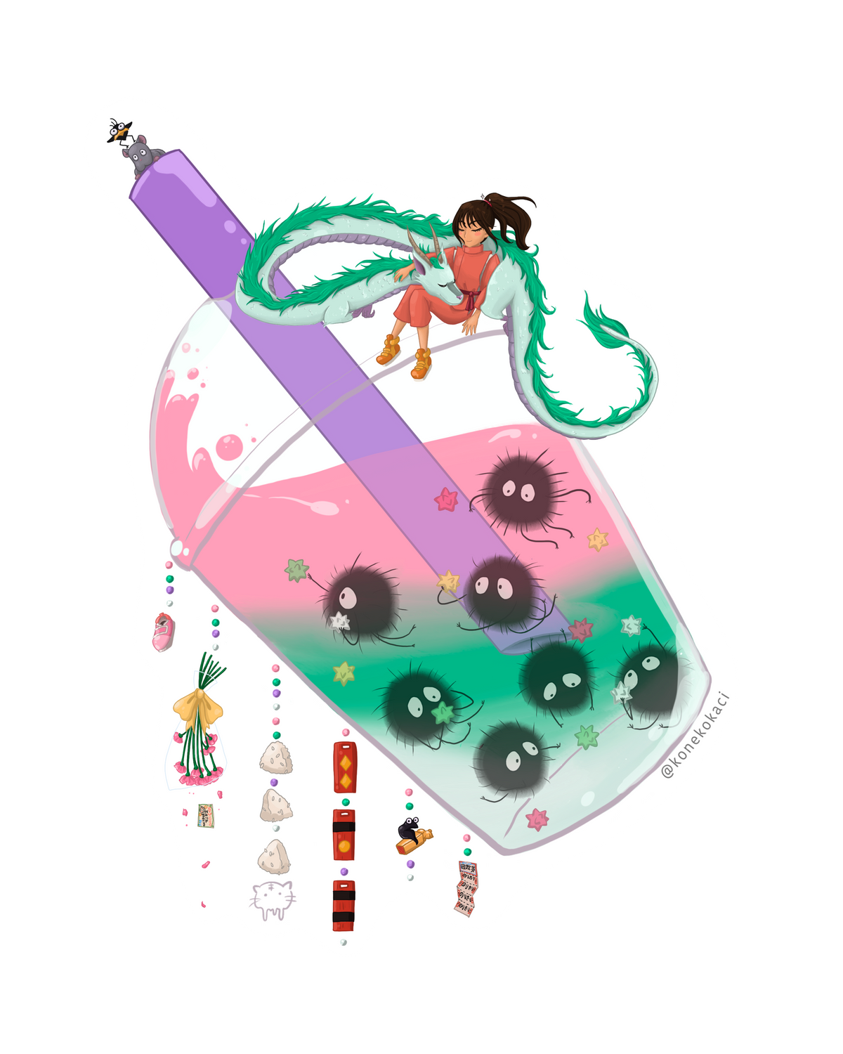 Spirited Away Boba Sticker