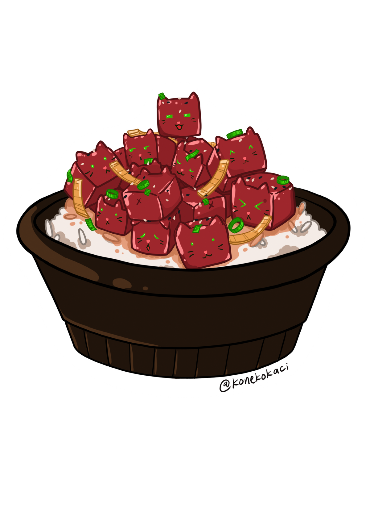 Koneko Ahi Poke Sticker
