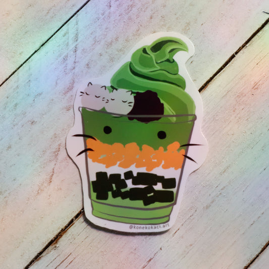 Koneko Matcha Parfait Sticker
