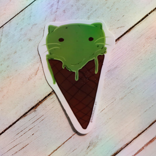 Koneko Matcha Ice Cream Sticker