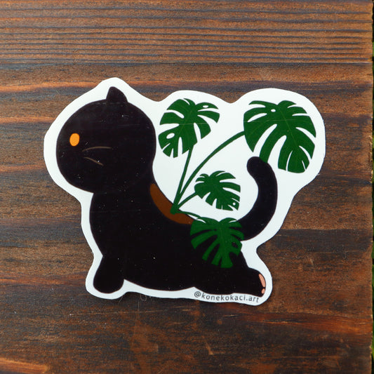 Koneko Monstera Sticker