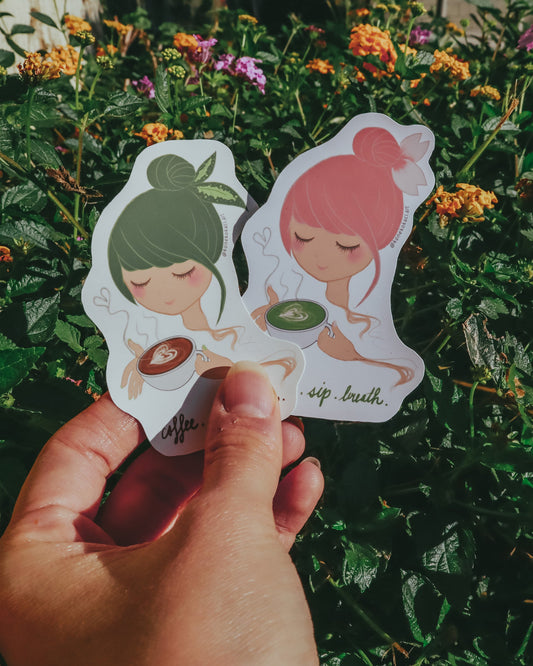 Coffee or Matcha Sticker