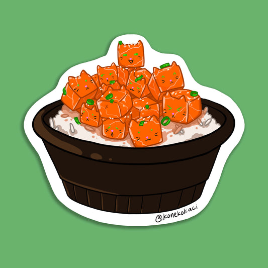 Koneko Salmon Poke Sticker