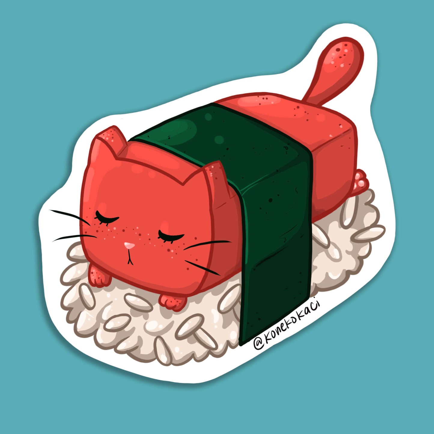 Koneko Spam Musubi Sticker