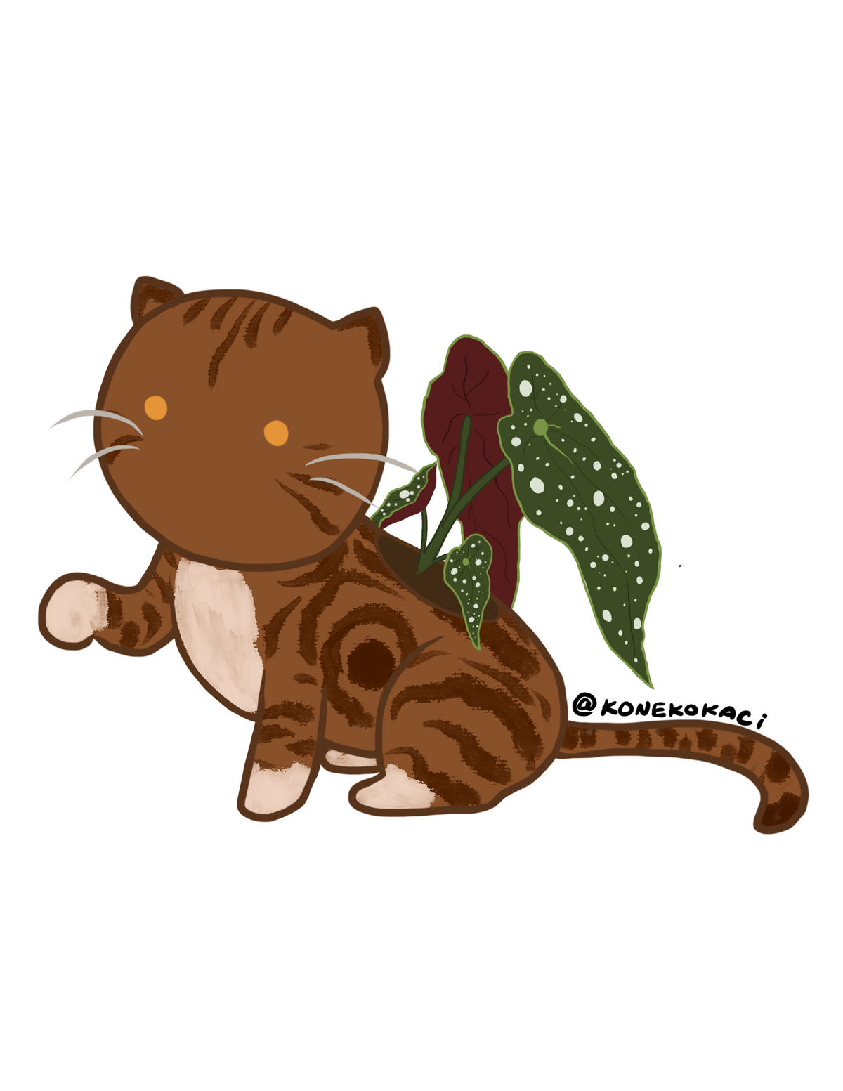 Koneko Begonia Maculata Sticker