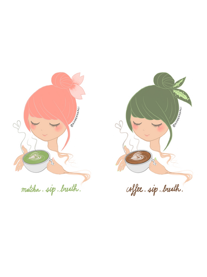 Coffee or Matcha Sticker