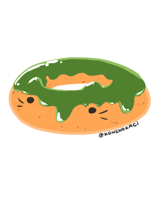 Koneko Matcha Donut Sticker
