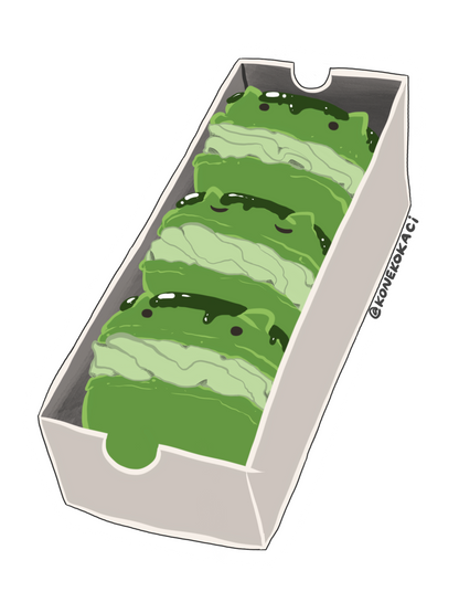 Koneko Matcha Macaroons Sticker