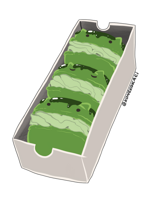 Koneko Matcha Macaroons Sticker