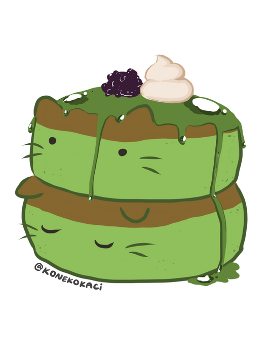 Koneko Matcha Pancake Sticker
