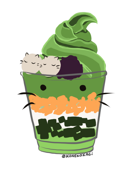 Koneko Matcha Parfait Sticker