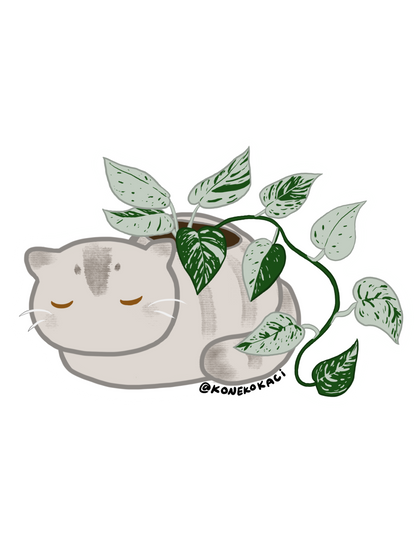 Koneko Pothos Sticker