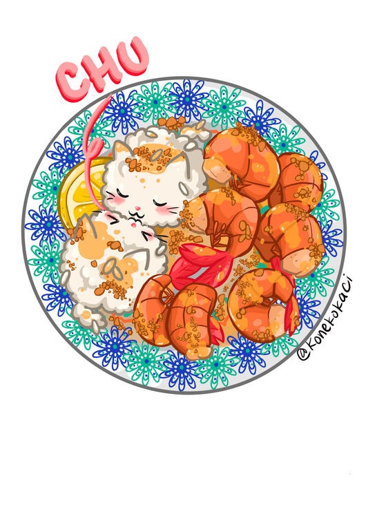 Koneko Garlic Shrimp Sticker