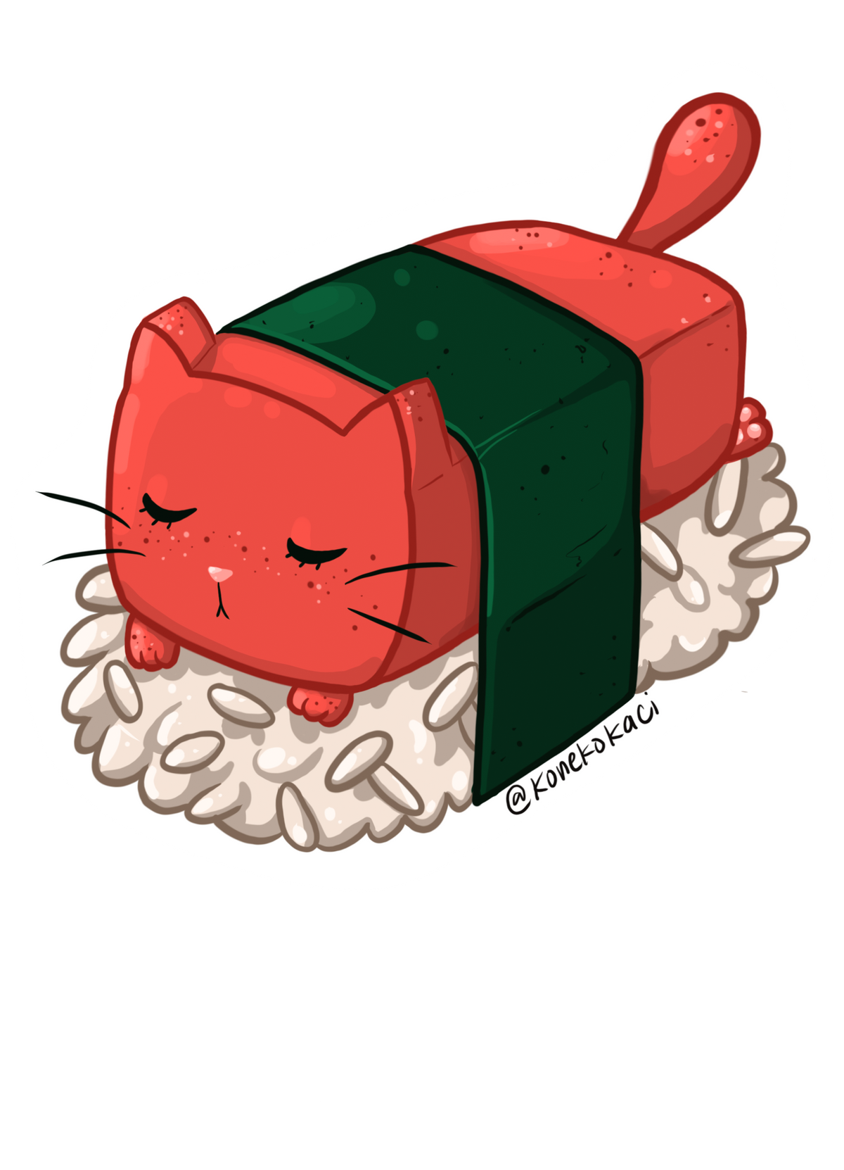 Koneko Spam Musubi Sticker