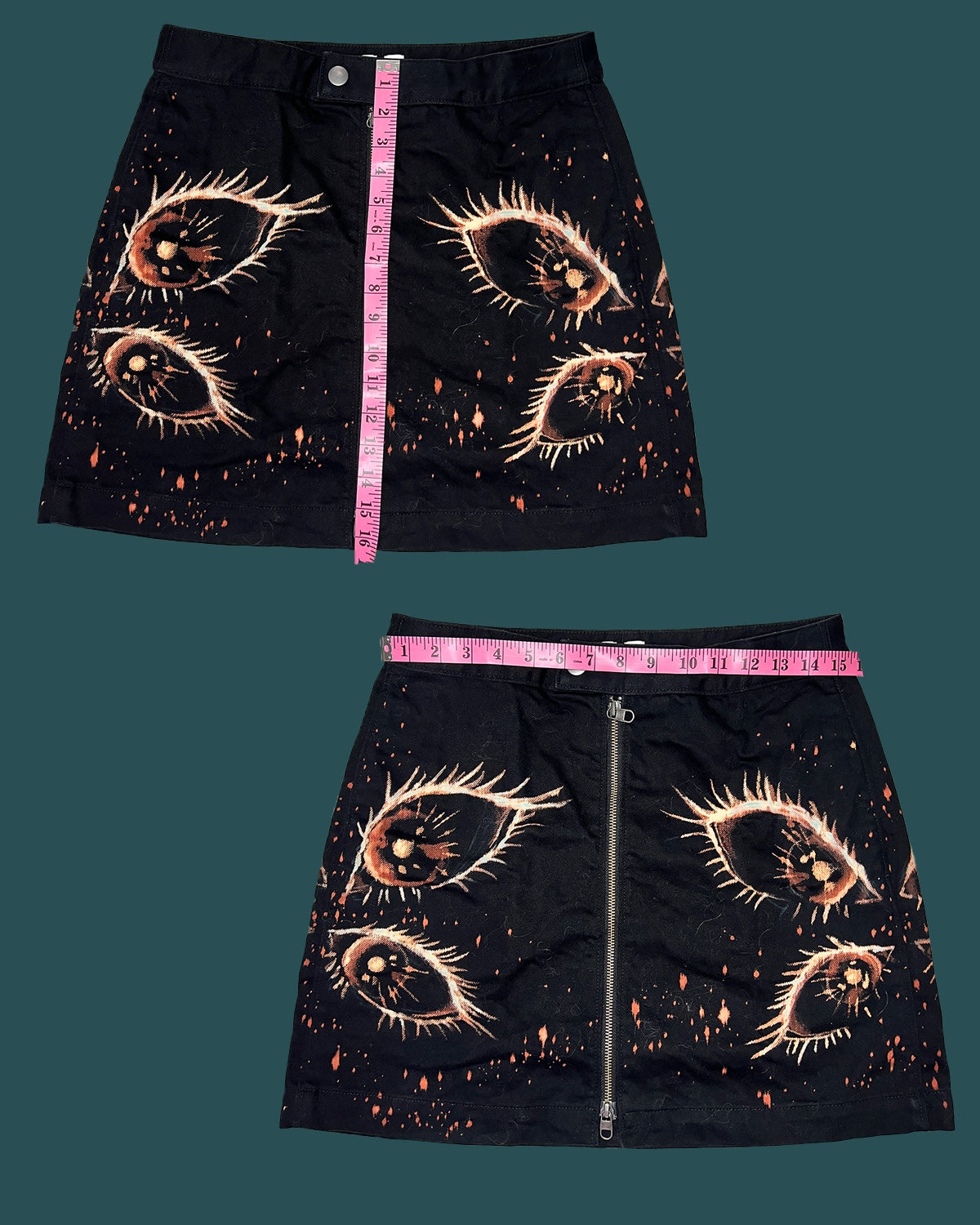 Hand Bleached 👁️EYE Skirt