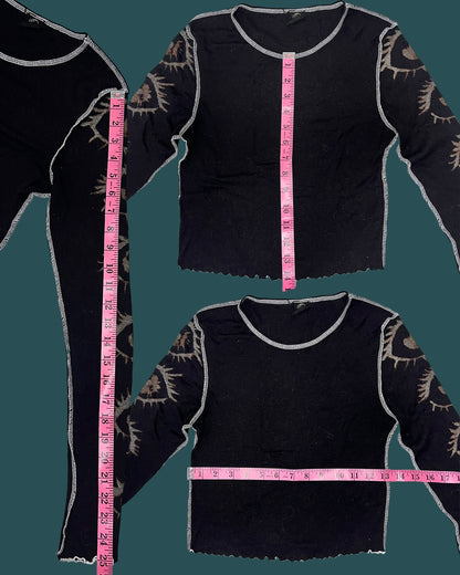 Hand Bleached 👁️EYE Long Sleeve Top