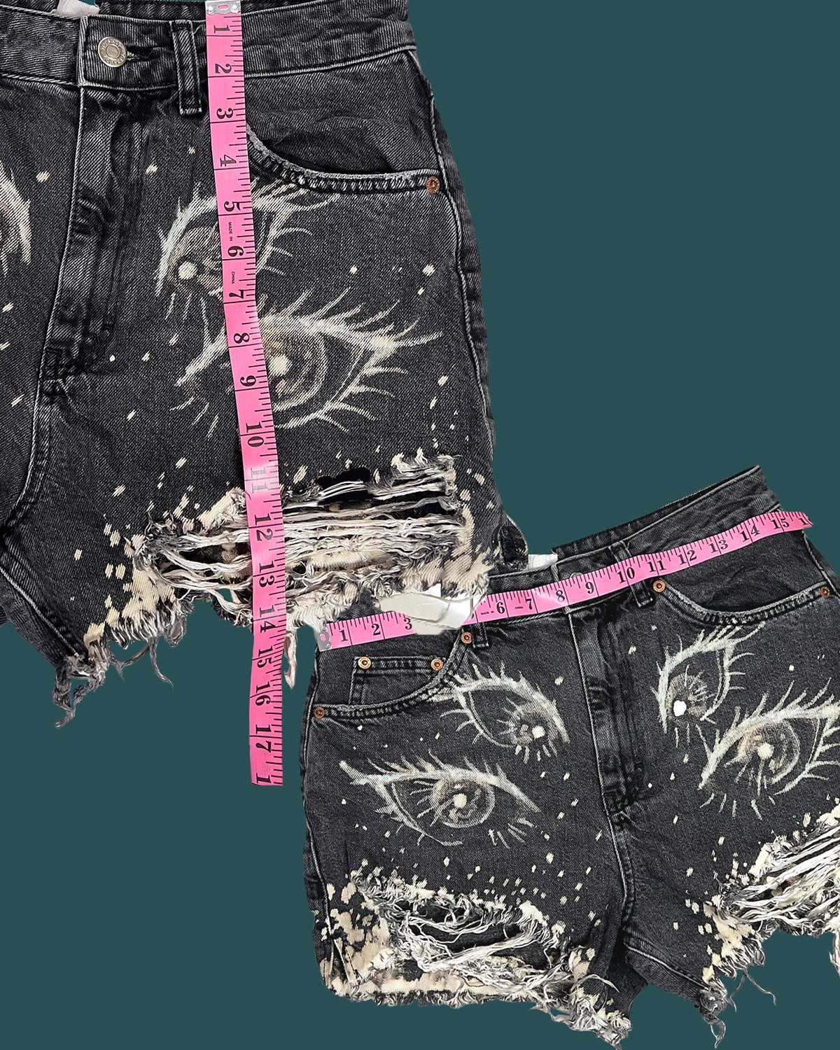 Hand Bleached 👁️EYE Shorts