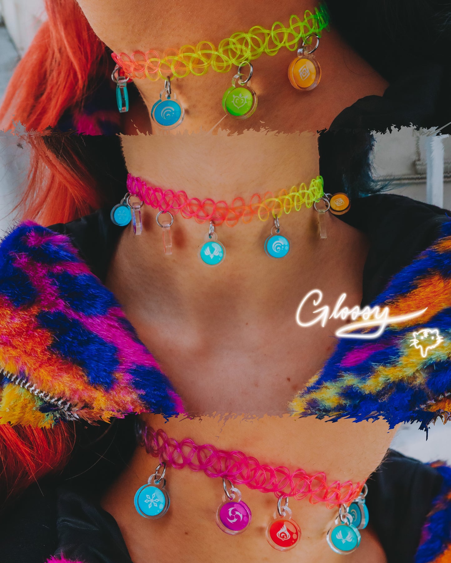 Tattoo Chokers : Genshin Impact Elemental