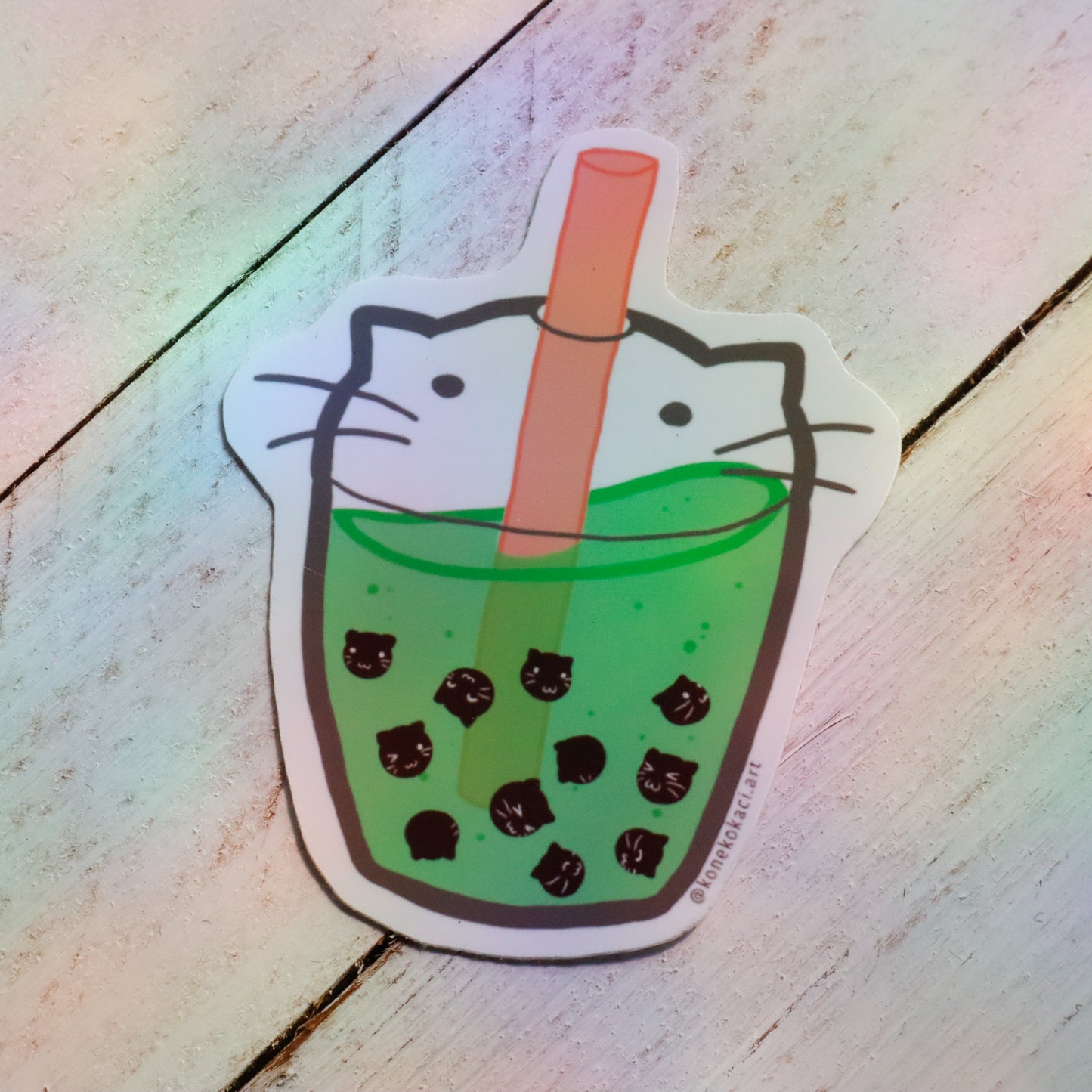 Koneko Matcha Boba Sticker
