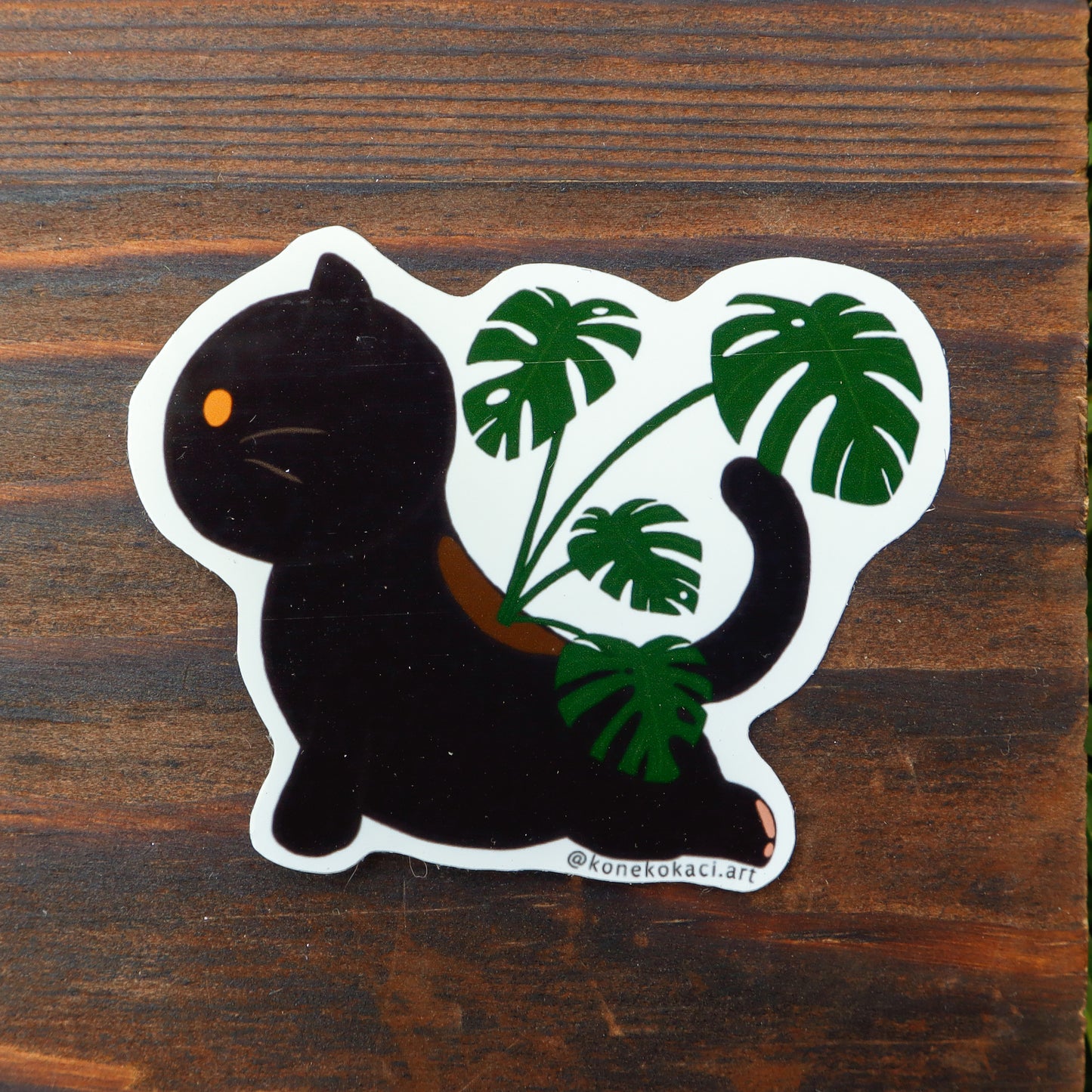 Koneko Monstera Sticker
