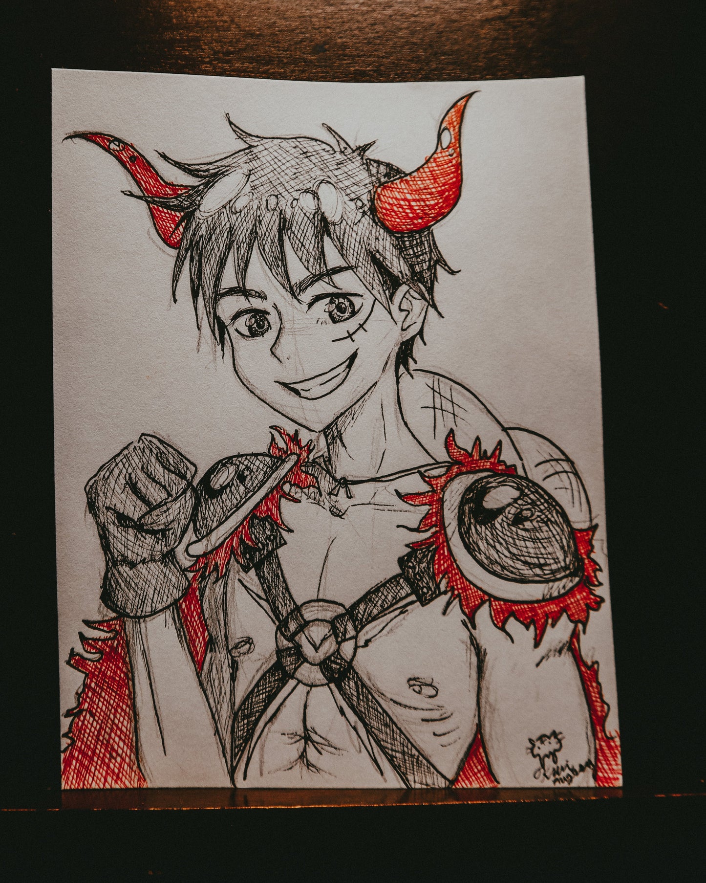 One Piece Luffy: Ink Drawing