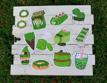Koneko Matcha Parfait Sticker